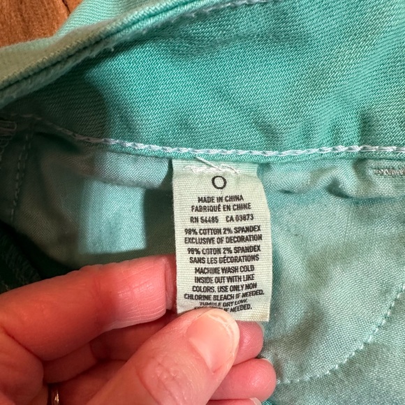 American Eagle AE Women’s Denim Shorts. Teal color. Size 0 2in inseam - Picture 3 of 5